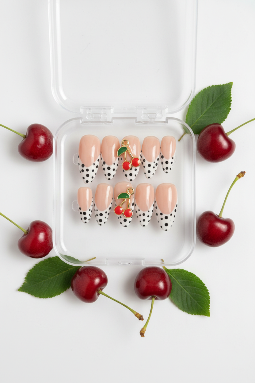 Cherry Kiss | Luxury Handmade Press-On Nails