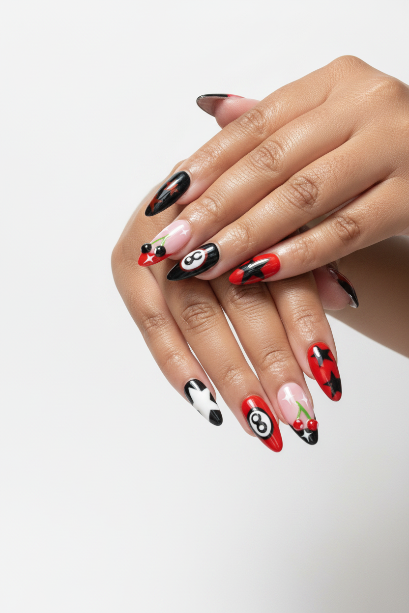 Cherry Jackpot | Luxury Handmade Press-On Nails