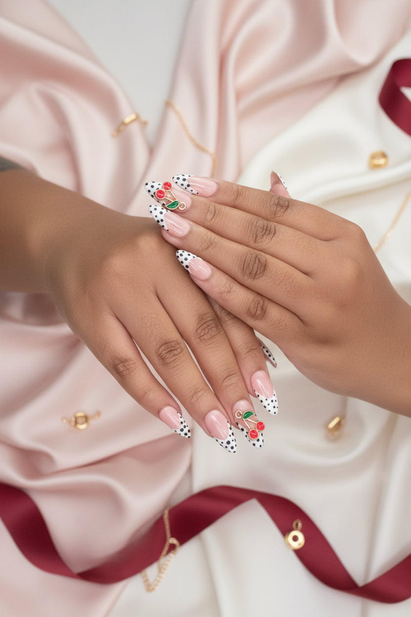 Cherry Kiss | Luxury Handmade Press-On Nails