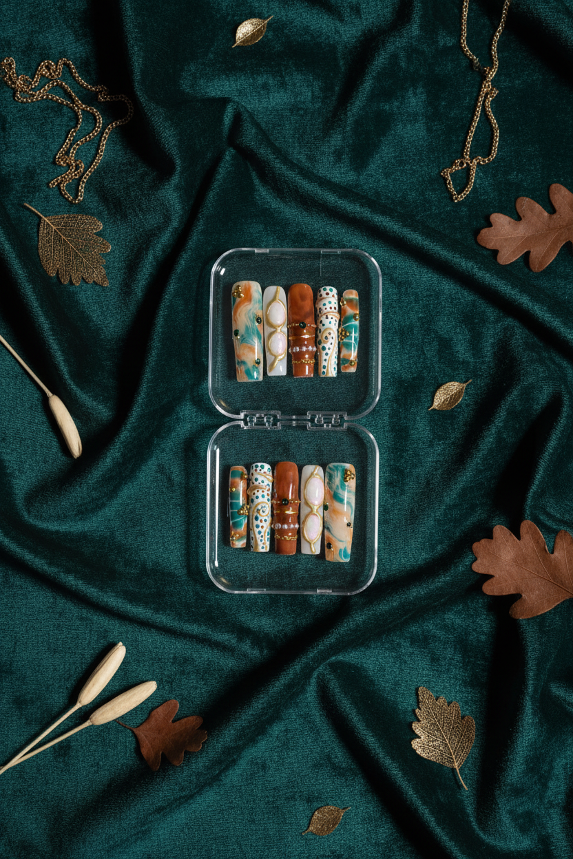 November Nostalgia | Handmade Press-on Nails