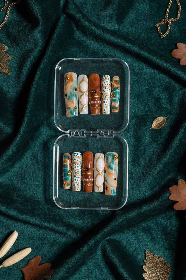 November Nostalgia | Handmade Press-on Nails